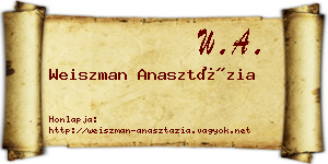 Weiszman Anasztázia névjegykártya